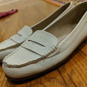 White loafers
